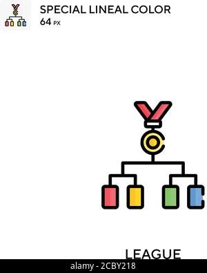 League Special Lineal Farbe Vektor-Symbol. Liga-Symbole für Ihr Geschäftsprojekt Stock Vektor