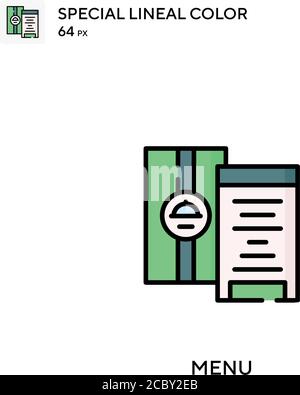 Menü spezielles lineales Farbvektorsymbol. Menüsymbole für Ihr Geschäftsprojekt Stock Vektor