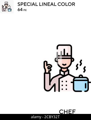 Chef Special Lineal Farbe Vektor-Symbol. Chef-Symbole für Ihr Business-Projekt Stock Vektor