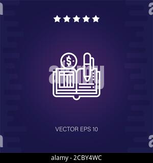 Ledger Vektor-Symbol moderne Illustration Stock Vektor