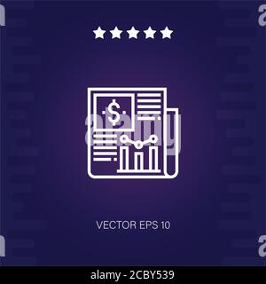 news-Bericht Vektor-Symbol Moderne Illustration Stock Vektor
