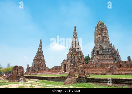 Ayutthaya, Thailand - WAT CHAIWATTHANARAM in Ayutthaya, Thailand. Es ist Teil des Weltkulturerbes - historische Stadt Ayutthaya. Stockfoto