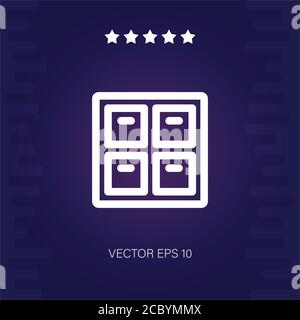 Vitrinen Vektor-Symbol moderne Illustration Stock Vektor