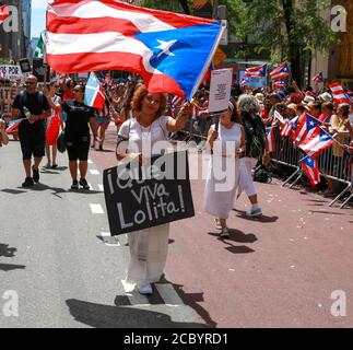 New York Städte jährliche Puerto Rican Day Parade auf 5th ave. Manhattan. Stockfoto