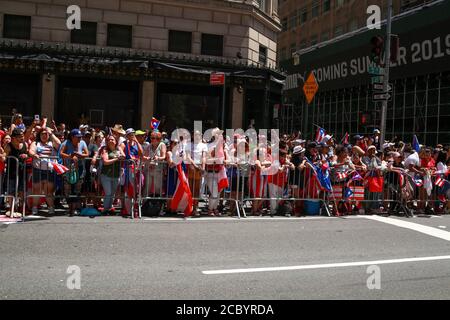 New York Städte jährliche Puerto Rican Day Parade auf 5th ave. Manhattan. Stockfoto