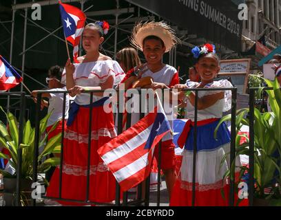 New York Städte jährliche Puerto Rican Day Parade auf 5th ave. Manhattan. Stockfoto