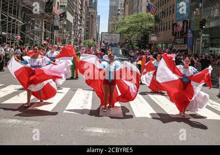 New York Städte jährliche Puerto Rican Day Parade auf 5th ave. Manhattan. Stockfoto