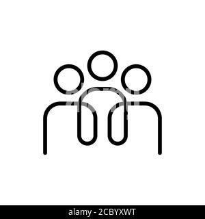 Gruppe von Personen. Teamsymbol. Anschlusslogo für Unternehmen. Frohe Familie. Vektor auf isoliertem weißem Hintergrund. EPS 10 Stock Vektor