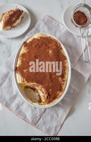 Hausgemachte Tiramisu Stockfoto