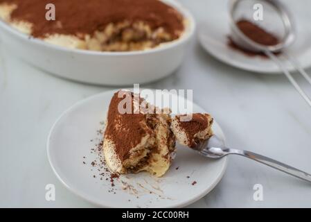 Hausgemachte Tiramisu Stockfoto