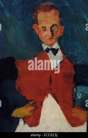 Chaïm Soutine (1893-1943). Pintor francés de origen bielorruso. Le Garçon d'étage (El camarero del servicio de habitaciones), h. 1927. Oleo sobre lienzo (87 x 66 cm). Museo de La Orangerie. París. Francia. Stockfoto