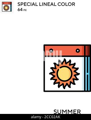 Sommer Special Lineal Farbe Vektor-Symbol. Sommer-Icons für Ihr Business-Projekt Stock Vektor