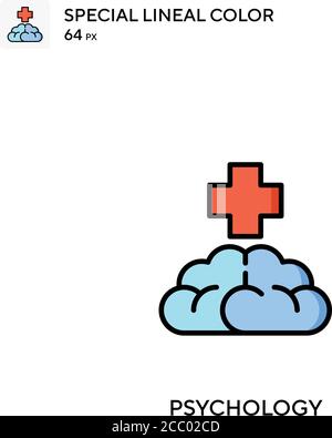 Psychologie Spezielle lineare Farbe Vektor-Symbol. Psychologie-Symbole für Ihr Geschäftsprojekt Stock Vektor