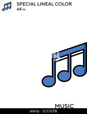 Music Special Lineales Farbvektor-Symbol. Musiksymbole für Ihr Geschäftsprojekt Stock Vektor