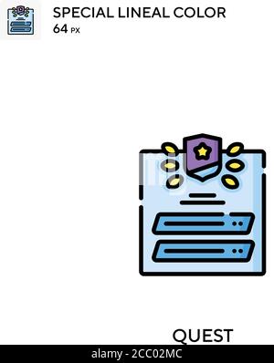 Quest Special Lineal Farbe Vektor-Symbol. Quest-Symbole für Ihr Geschäftsprojekt Stock Vektor