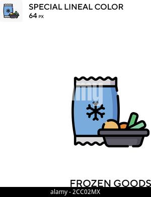 Frozen Goods Special Lineal Farbe Vektor-Symbol. Symbole für gefrorene Waren für Ihr Geschäftsprojekt Stock Vektor