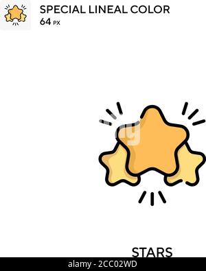 Sterne spezielles lineales Farbvektorsymbol. Stars-Symbole für Ihr Geschäftsprojekt Stock Vektor