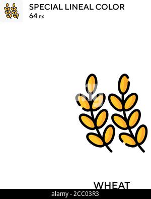 Weizenspezial lineales Farbvektorsymbol. Weizensymbole für Ihr Geschäftsprojekt Stock Vektor