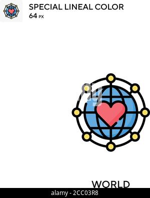 World Special Lineal Farbe Vektor-Symbol. Welt-Symbole für Ihr Geschäftsprojekt Stock Vektor