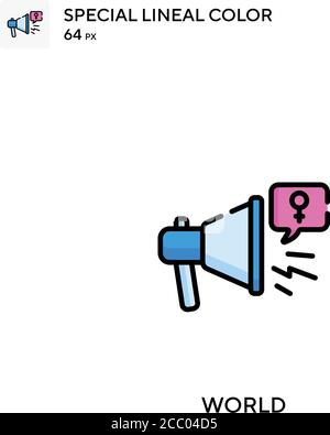 World Special Lineal Farbe Vektor-Symbol. Welt-Symbole für Ihr Geschäftsprojekt Stock Vektor