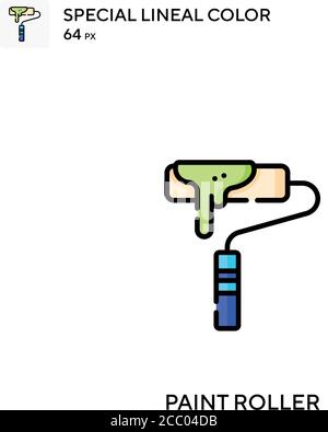 Farbrolle spezielles lineales Farbvektorsymbol. Paint Roller Icons für Ihr Geschäftsprojekt Stock Vektor