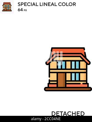 Abgesetztes spezielles lineales Farbvektorsymbol. Getrennte Symbole für Ihr Geschäftsprojekt Stock Vektor