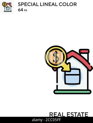 Immobilien Spezielle lineare Farbe Vektor-Symbol. Immobiliensymbole für Ihr Geschäftsprojekt Stock Vektor