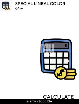 Spezielles lineales Farbvektorsymbol berechnen. Berechnen Sie Symbole für Ihr Geschäftsprojekt Stock Vektor