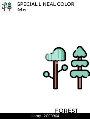 Forest Special Lineal Farbe Vektor-Symbol. Symbole für die Gesamtstruktur Ihres Geschäftsprojekts Stock Vektor