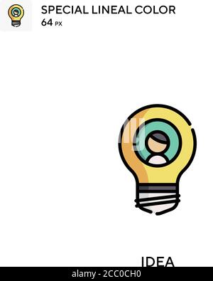 Idea spezielles lineales Farbvektorsymbol. Ideensymbole für Ihr Geschäftsprojekt Stock Vektor