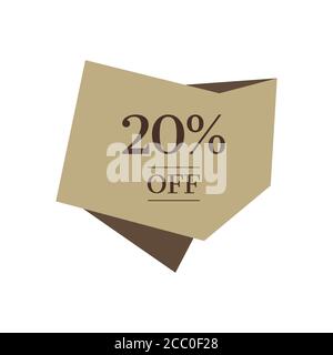 20 % Rabatt 20 % Rabatt Sonderangebot Marketing Werbeplakat Design Vektor Illustration Stock Vektor