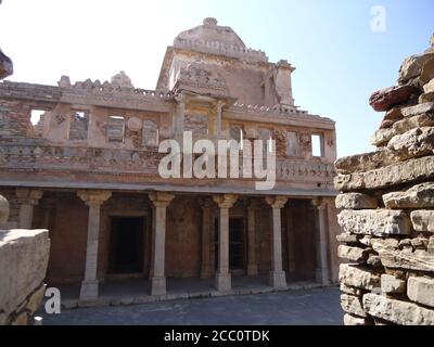 Rana Kumbha Palast von Chittorgarh wurde von Rana Kumbha im 15. Jahrhundert errichtet. Die Architektur des Palastes ist sehr schön Stockfoto