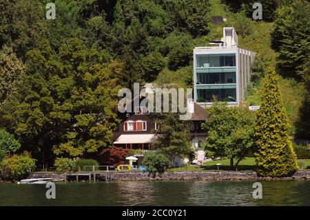 Schweiz, Kanton Luzern, am See von 4 Kantonen, Gebiet von Weggis Stockfoto
