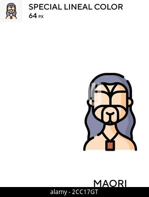 Maori spezielles lineales Farbvektorsymbol. Maori-Icons für Ihr Geschäftsprojekt Stock Vektor