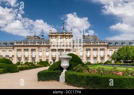 Königspalast von La Granja de San Ildefonso, Segovia, Kastilien und Leon, Spanien Stockfoto