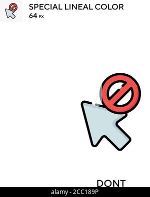 Kein spezielles lineales Farbvektorsymbol. Nicht Symbole für Ihr Geschäftsprojekt Stock Vektor
