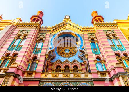 Jubilee Synagoge oder Jerusalem Synagoge, in Prag, Tschechische Republik. Stockfoto