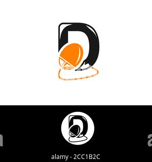 Modernes Design Buchstabe D Symbol für Element Design. Technologie Design Brief D Brief für Ihr Unternehmen. Vektorgrafik EPS.8 EPS.10 Stock Vektor
