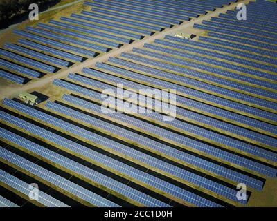 Luftaufnahme des Solarfarm Stockfoto