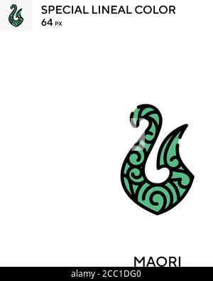 Maori spezielles lineales Farbvektorsymbol. Maori-Icons für Ihr Geschäftsprojekt Stock Vektor