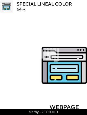 Webseite spezielles lineales Farbvektorsymbol. Webseitensymbole für Ihr Geschäftsprojekt Stock Vektor