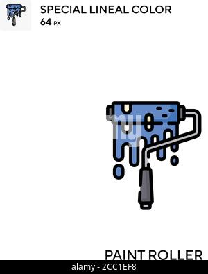 Farbrolle spezielles lineales Farbvektorsymbol. Paint Roller Icons für Ihr Geschäftsprojekt Stock Vektor