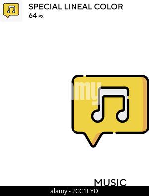 Music Special Lineales Farbvektor-Symbol. Musiksymbole für Ihr Geschäftsprojekt Stock Vektor
