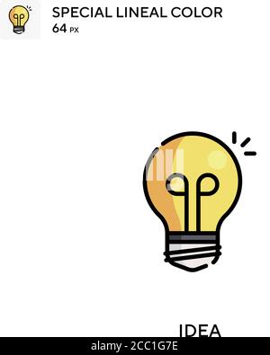 Idea spezielles lineales Farbvektorsymbol. Ideensymbole für Ihr Geschäftsprojekt Stock Vektor