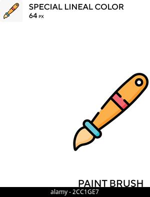 Pinsel Speziallineal Farbe Vektor-Symbol. Pinsel-Symbole für Ihr Geschäftsprojekt Stock Vektor
