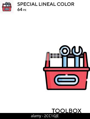 Toolbox spezielles lineales Farbvektorsymbol. Toolbox-Symbole für Ihr Geschäftsprojekt Stock Vektor