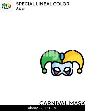 Karneval Maske Spezielle lineare Farbe Vektor-Symbol. Karneval Maske Icons für Ihr Business-Projekt Stock Vektor