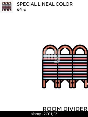 Raumteiler spezielles lineales Farbvektorsymbol. Symbole für Raumteiler für Ihr Geschäftsprojekt Stock Vektor