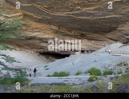 Mylodon Höhle Naturdenkmal in der Nähe von Puerto Natales, Chile Stockfoto