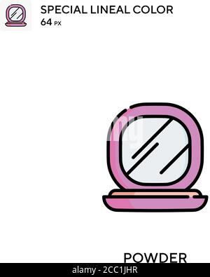 Pulver spezielles lineales Farbvektorsymbol. Pulversymbole für Ihr Geschäftsprojekt Stock Vektor